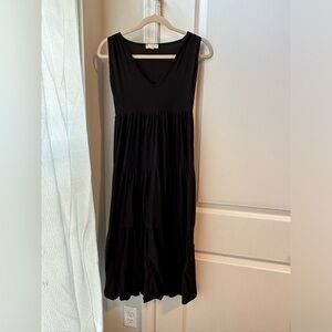 Black ribbed tank style sun dress size xs